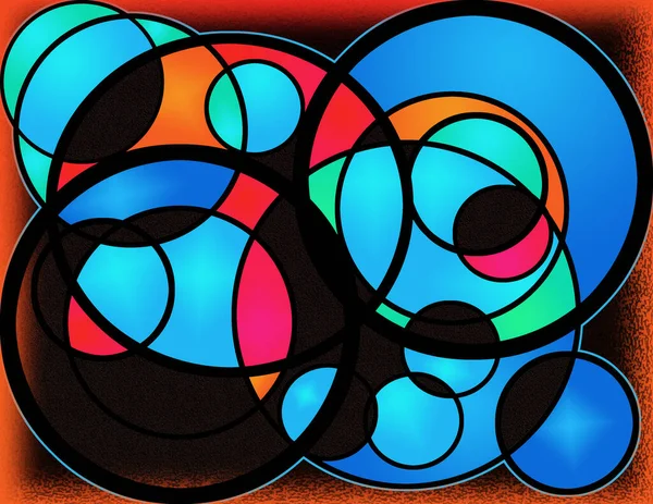 Pintura circular moderna — Fotografia de Stock