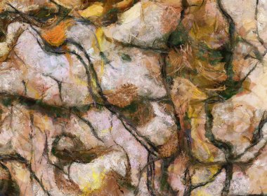 Hareket eden renklerin ve fırça darbelerinin iğrenç soyutlaması