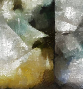 Sessiz Soyut Boyama. Tuval. 3B görüntüleme