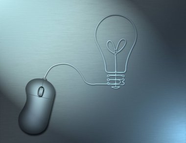 Ampul şeklinde kablosu olan PC faresi