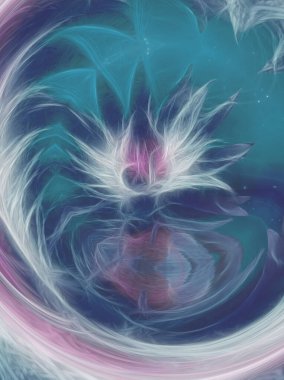 Güzel Lotus Çiçeği Soyutlaması