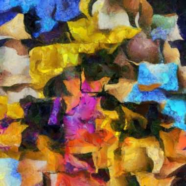 Renkli soyut resim. 3B görüntüleme