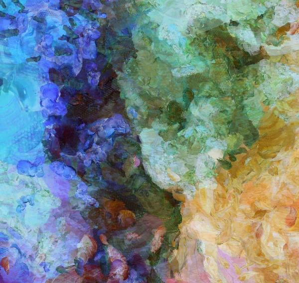 Pintura Abstrata Colorida Pinceladas — Fotografia de Stock
