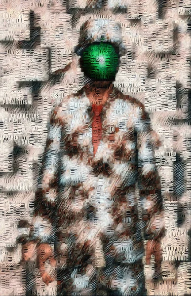 Son Man Interpretation Digital Abstract Rendering — Stock Photo, Image