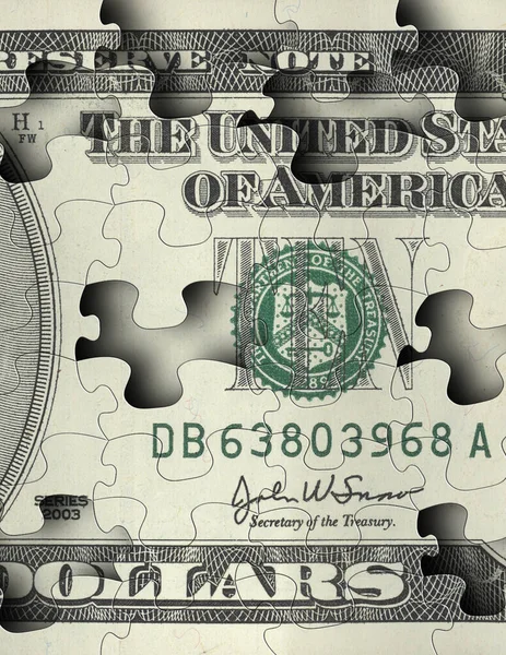 Dólar Estadounidense Patrón Rompecabezas —  Fotos de Stock