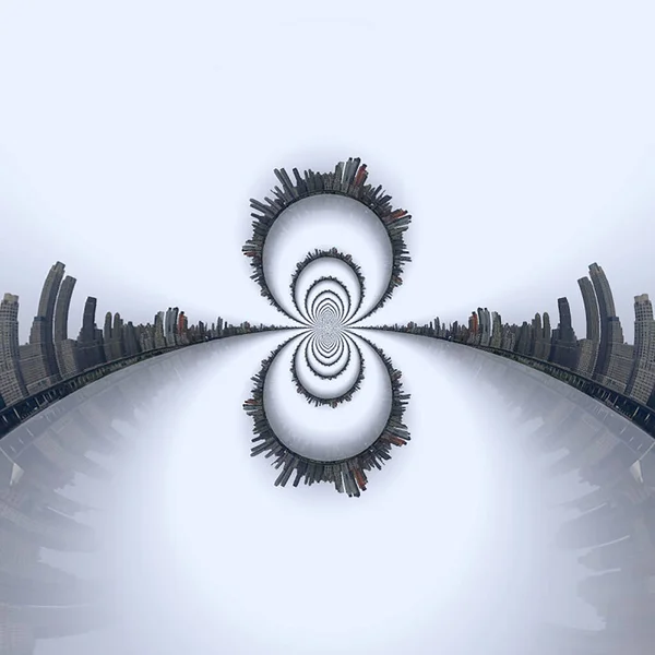 New York Manhattan Fractal Art Rendering — Stock Photo, Image