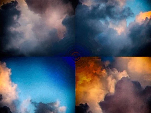 Abstrakti Tausta Värikkäitä Pilviä Renderointi — kuvapankkivalokuva