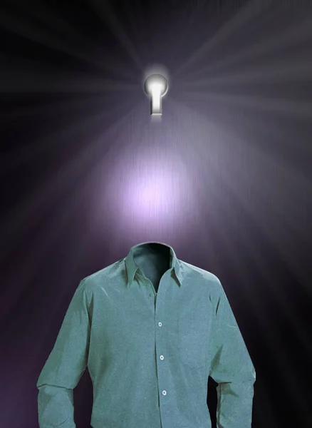 Işık Anahtar Deliğinden Geliyor Erkek Kıyafetleri — Stok fotoğraf
