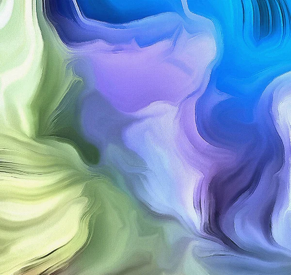Färgglad Abstrakt Målning Smidiga Penseldrag — Stockfoto
