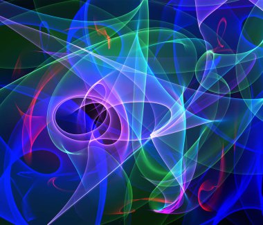 Parlak girdaplı soyut desen