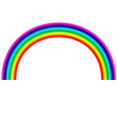 rainbow üzerinde beyaz izole 