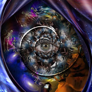 Ruhlar tünelinin içinde. 3B görüntüleme