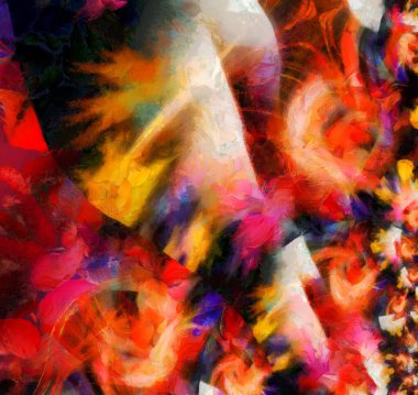 Canlı Soyut Ressamlık. 3B görüntüleme