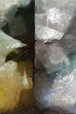 Sessiz Soyut Boyama. Tuval. 3B görüntüleme