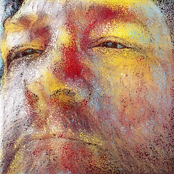 Εικονογράφηση Πρόσωπο Του Γέρου — Φωτογραφία Αρχείου