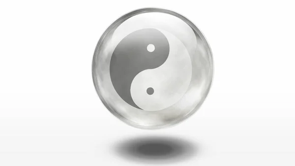 Yin Yang Jel Renderelés — Stock Fotó