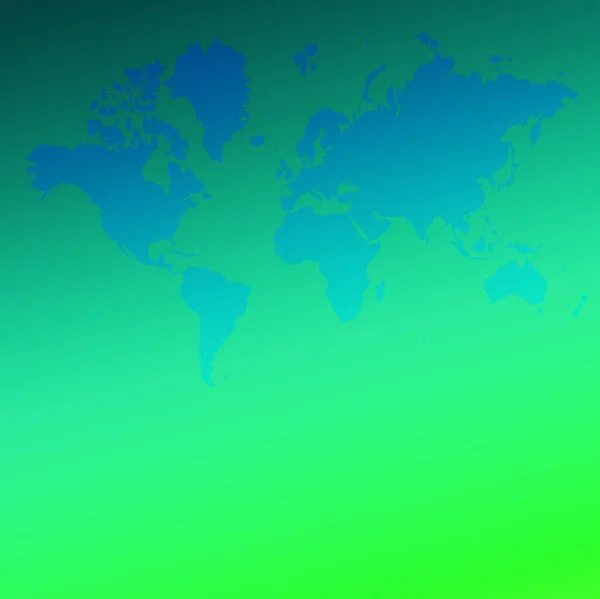 Mapa Mundo Sobre Fundo Verde Renderização — Fotografia de Stock