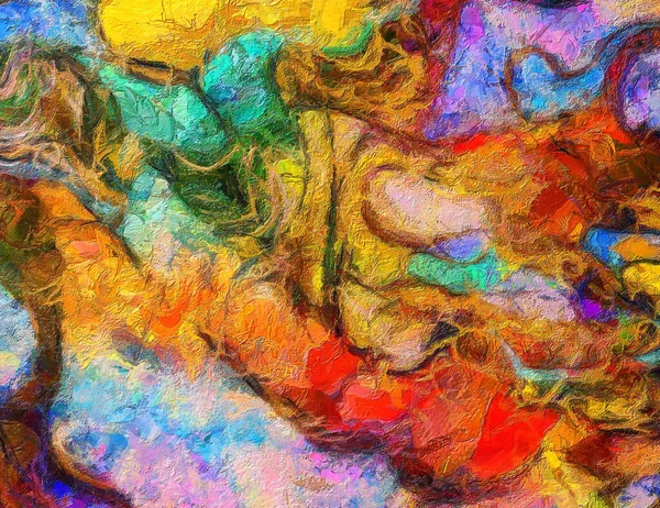 Colorful Abstract Painting Rendering — Stock Photo, Image