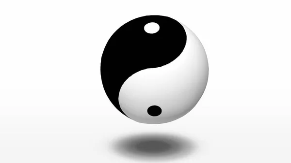 Yin Yang Teken Weergave — Stockfoto