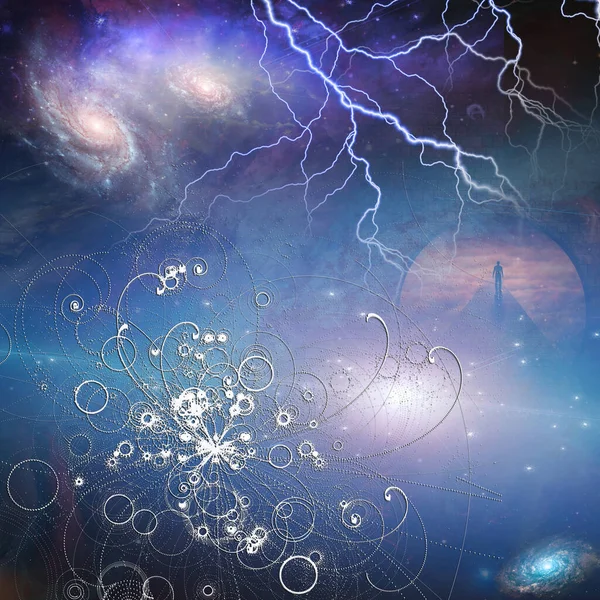 Éclatement Particules Cosmos — Photo