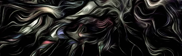 Fluid Lines Color Movement Dark Colors Abstract Rendering — Stock Photo, Image
