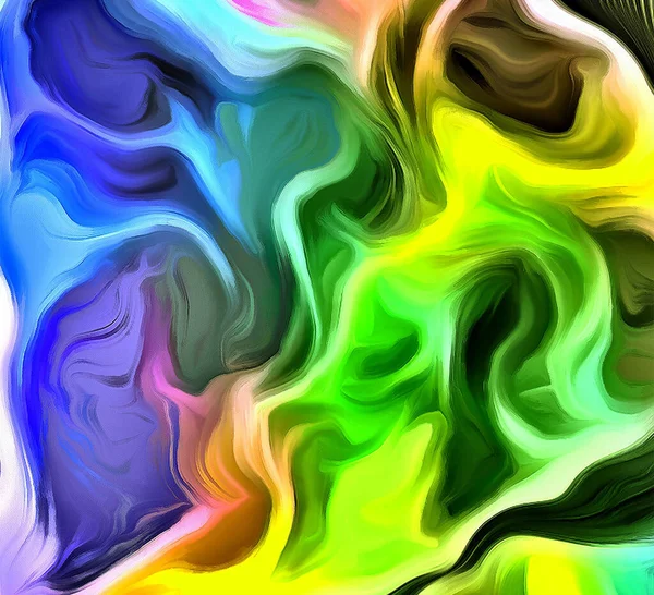 色と線の抽象 3Dレンダリング — ストック写真