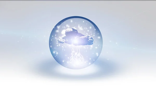 Storm Cloud Glass Ball — Stock Photo, Image