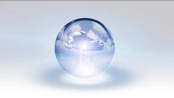 Storm Cloud Glass Ball — Stock Photo, Image