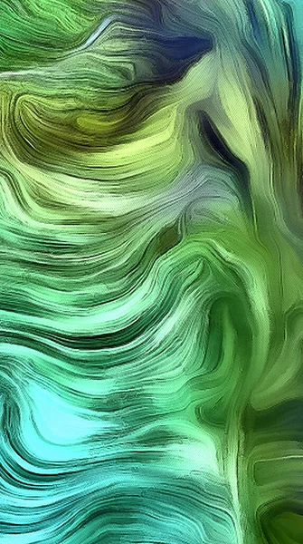 Vloeibare Lijnen Van Groene Kleur Beweging Weergave — Stockfoto
