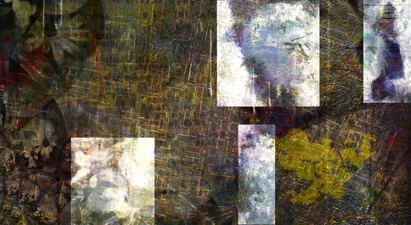 Muted Abstract Painting Renderizado —  Fotos de Stock