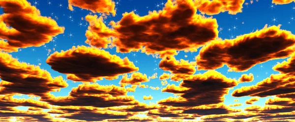 Unreal Colorful Clouds Rendering — Stock Photo, Image