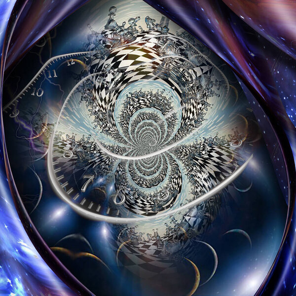 Illusory flow of time. Planetary fractal