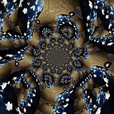 Sonsuz düşünceler döngüsü. Fraktal sanat. 3B görüntüleme