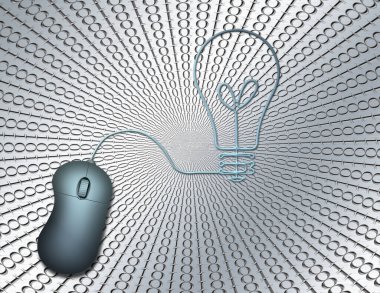 Ampul şeklinde kablosu olan PC faresi