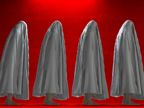 White Clothed Figures Rendering — Fotografia de Stock