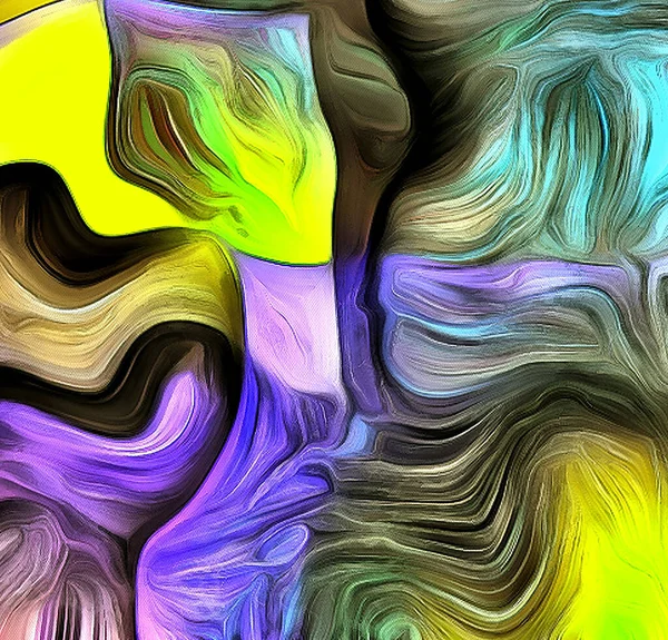 Dimensional Layered Abstract Swirling Colors — Stock Photo, Image