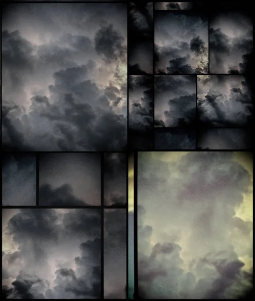 구름을 배경으로 기하학적 — 스톡 사진