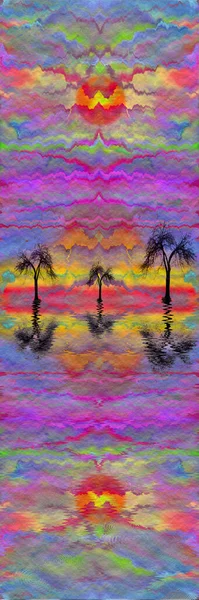 Abstract Creative Design Background Palm Trees — 图库照片