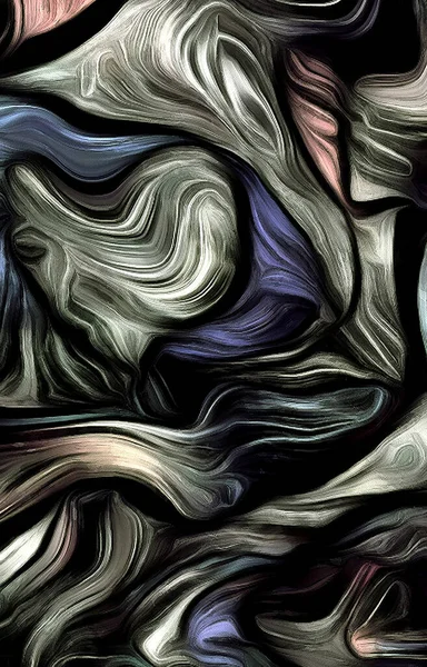 Fluid Lines Color Movement Dark Colors Abstract Rendering — Stock Photo, Image