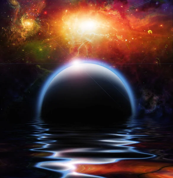 Waters Reflection Planets — Stock Photo, Image