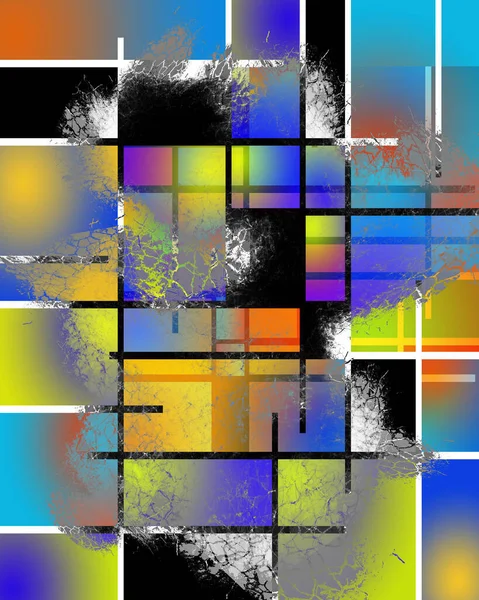 Fondo Colorido Con Líneas Intersección — Foto de Stock