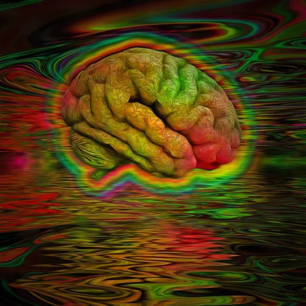 Reflejos Cerebrales Ácidos Art —  Fotos de Stock