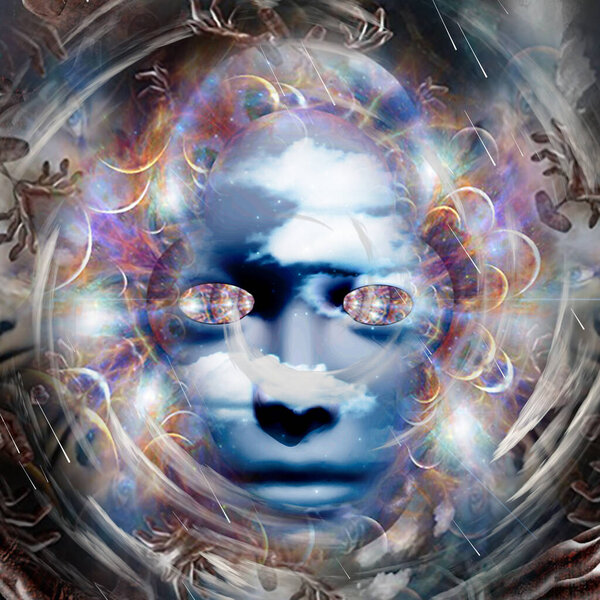 Face of God in tunnel of souls