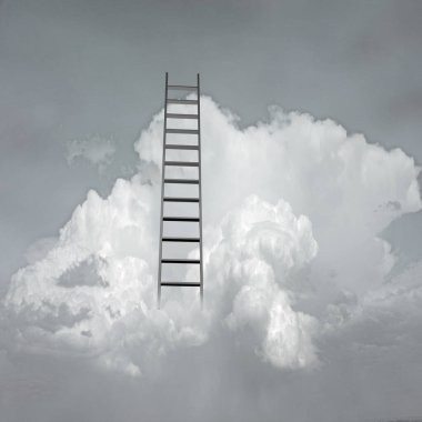 Bulutlara merdiven dayadım. 3B görüntüleme