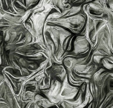 Siyah ve Beyaz Karışık Çizgiler Özeti. 3B görüntüleme