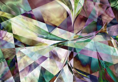 Renkli çakışan uçaklar. 3B görüntüleme