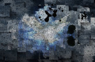 Soyut bulutlar. Kelimeler. 3B görüntüleme