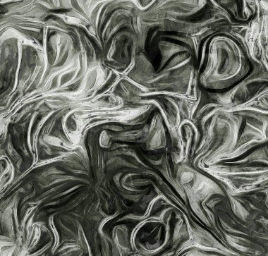 Siyah ve Beyaz Karışık Çizgiler Özeti. 3B görüntüleme