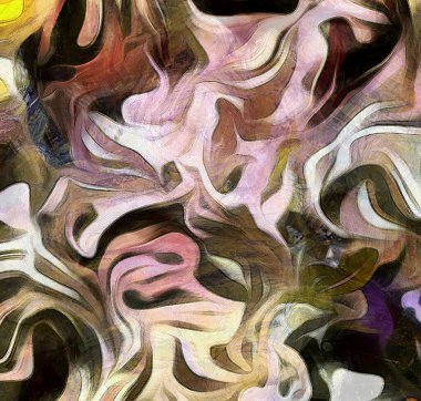 Renk hareketlerinin akışkan çizgileri. 3B görüntüleme