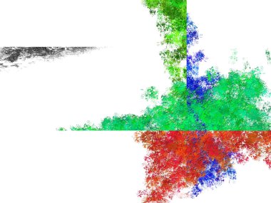 Canlı, modern soyut. 3B görüntüleme